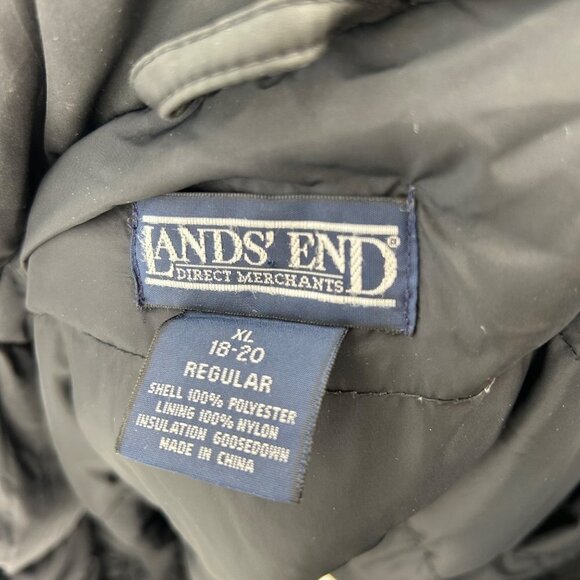 LANDS' END DIRECT MERCHANTS GOOSEDOWN PARKA PUFFER INTERIOR COAT - XL 18-20 - Picture 5 of 7